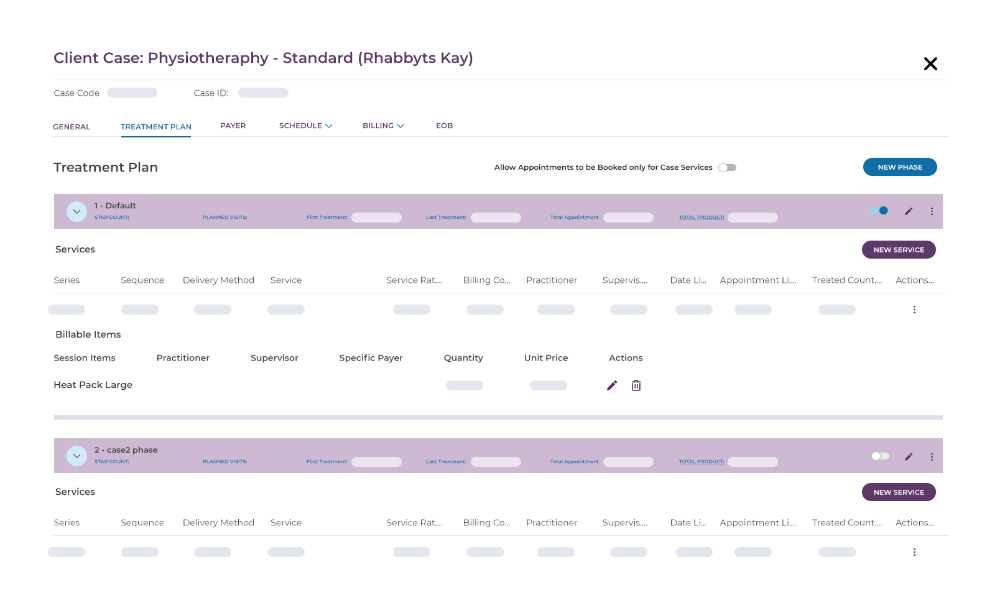 Treatment Plan Module